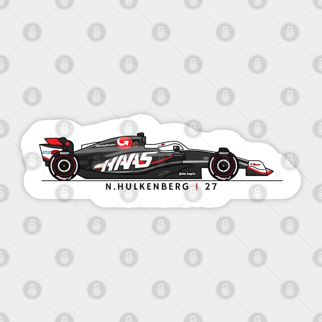 F1  Racing Nico Hulkenberg Haas  Fan shirt Sticker by pitshopmerch@gmail.com